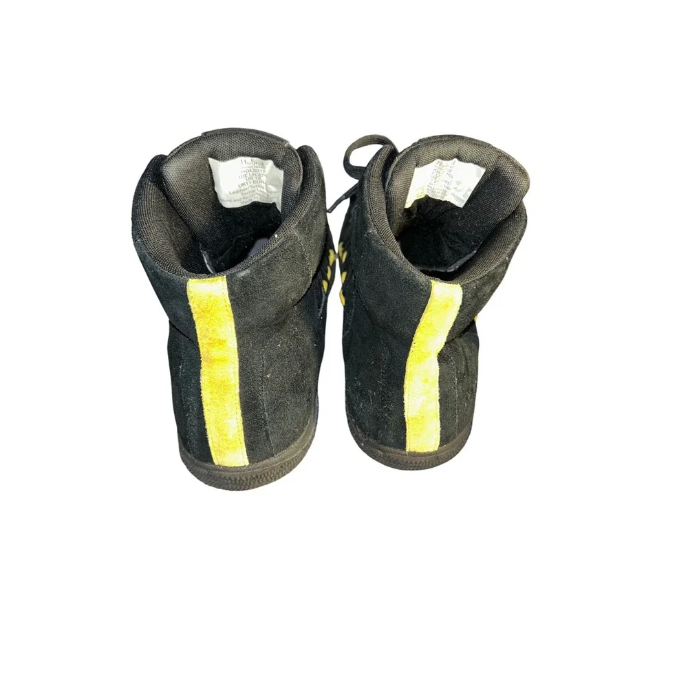 Hybrid Green Label The Legend Black Yellow High Top Sneakers HGL3012 Mens 12